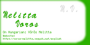 melitta voros business card